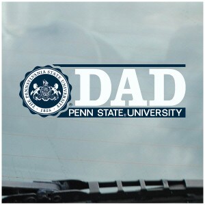 static cling decal DAD Penn State University with Seal
